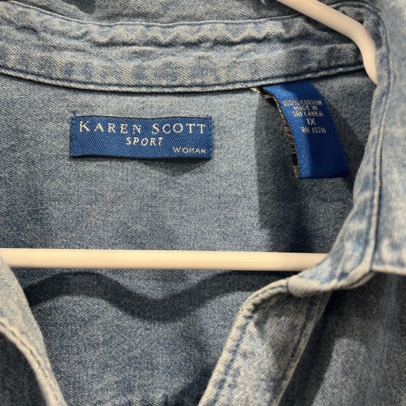Karen scott sport women shirt size 1X. E-7 - Picture 5 of 5